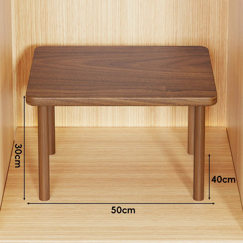 Wooden Riser Table Solid Wood Adjustable Height Removable Legs