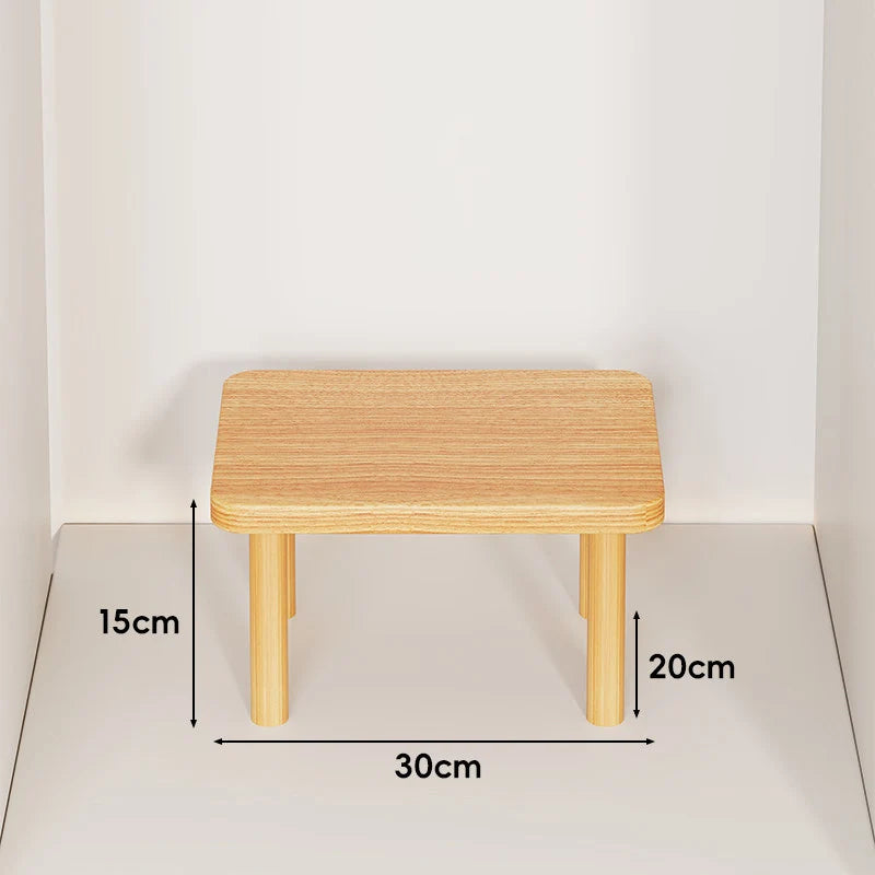 Wooden Riser Table Solid Wood Adjustable Height Removable Legs