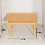 Wooden Riser Table Solid Wood Adjustable Height Removable Legs