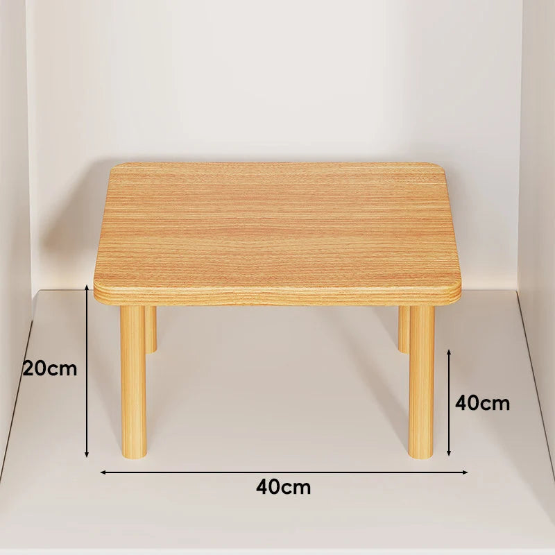 Wooden Riser Table Solid Wood Adjustable Height Removable Legs