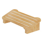 Wooden Step Stool Non-Slip Strips Curved Top Compact Design