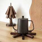 Wooden Trivet Black Walnut Stackable Tree Design