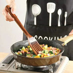 Wooden Utensil Set Teak Hardwood 10-Piece Cookware-Safe