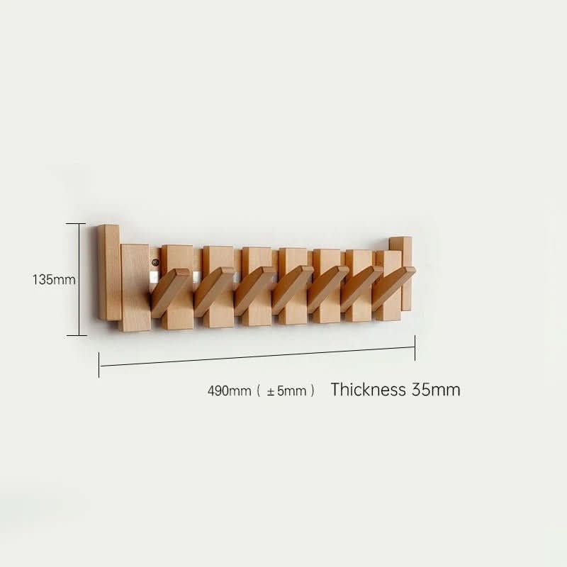 Wooden Wall Hook Foldable Space-Saving Design