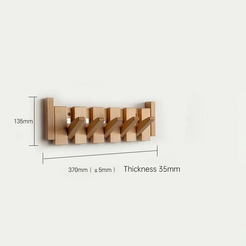 Wooden Wall Hook Foldable Space-Saving Design