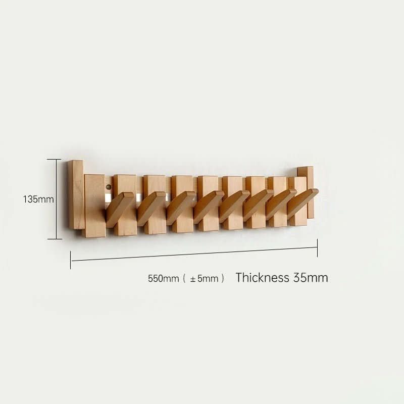 Wooden Wall Hook Foldable Space-Saving Design