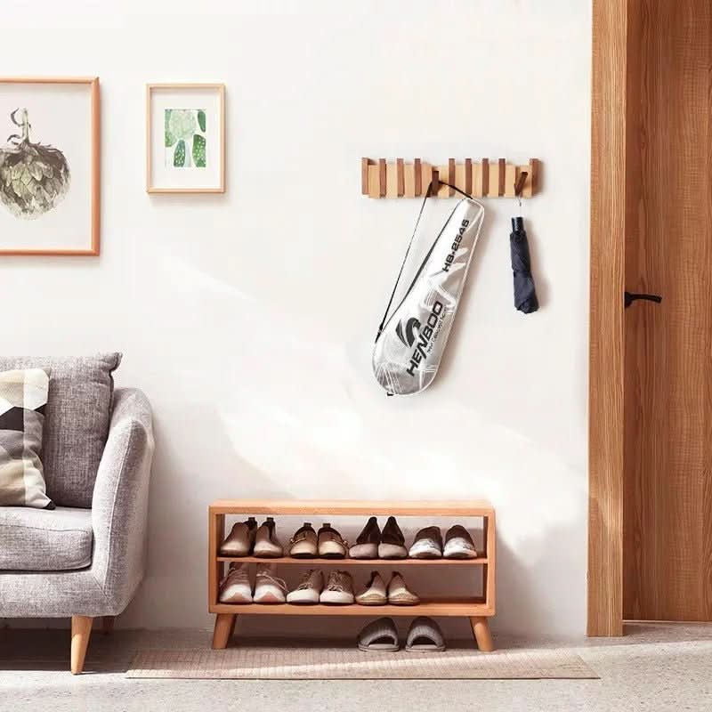 Wooden Wall Hook Foldable Space-Saving Design