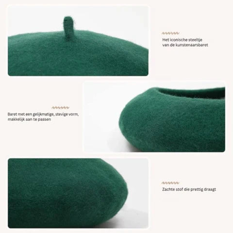 Wool Beret Soft Breathable Stretch Fit