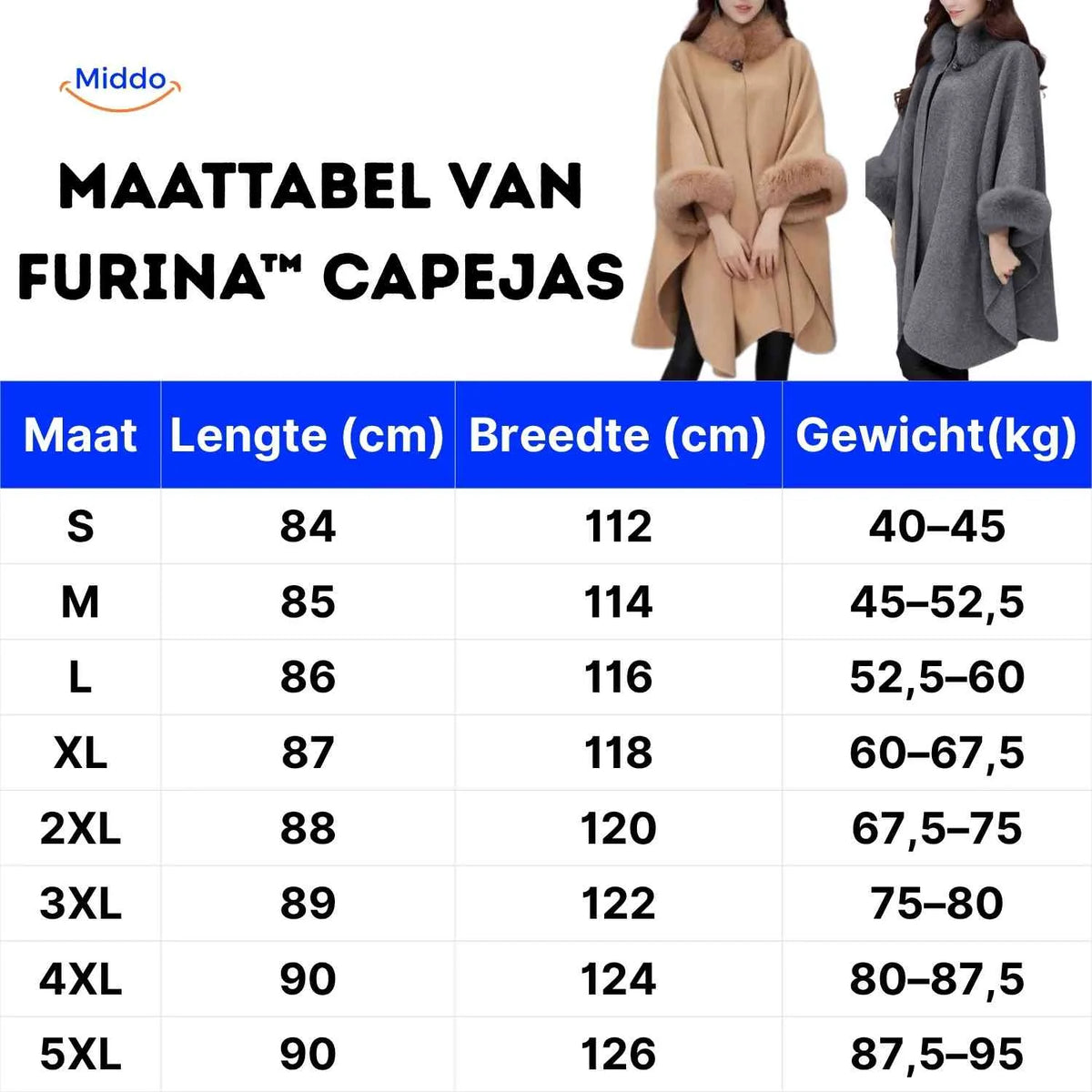 Wool Blend Cape Faux Fur Collar A-Line Three-Quarter Sleeves
