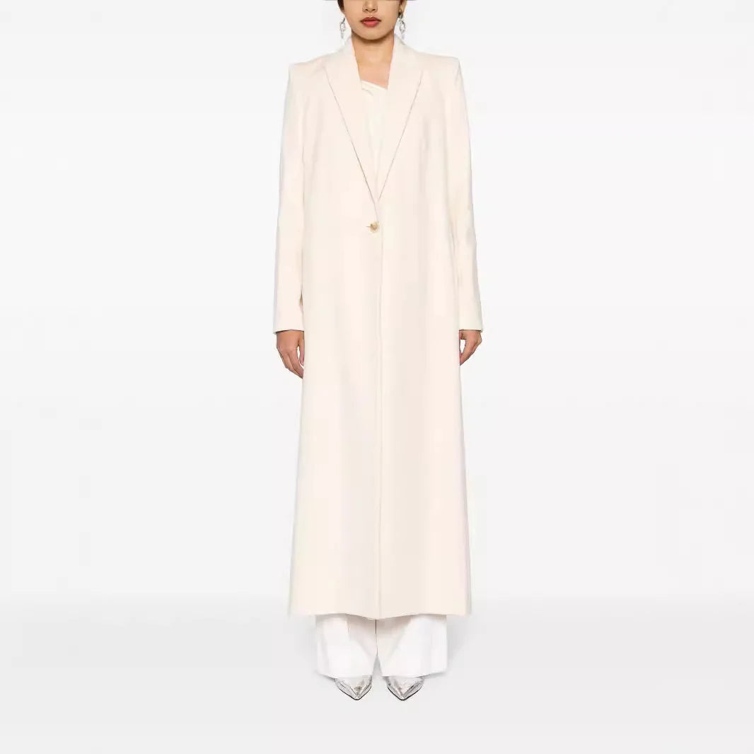 Wool Coat Wool Blend Longline Tailored Fit
