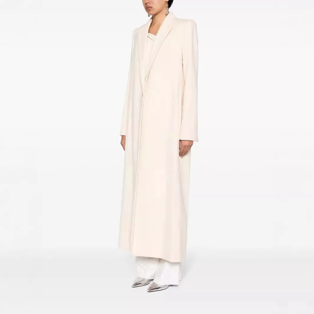 Wool Coat Wool Blend Longline Tailored Fit