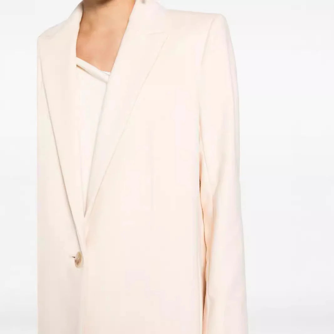 Wool Coat Wool Blend Longline Tailored Fit