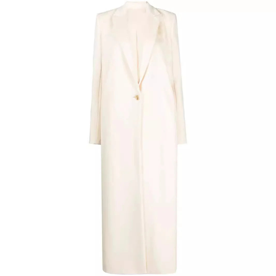 Wool Coat Wool Blend Longline Tailored Fit