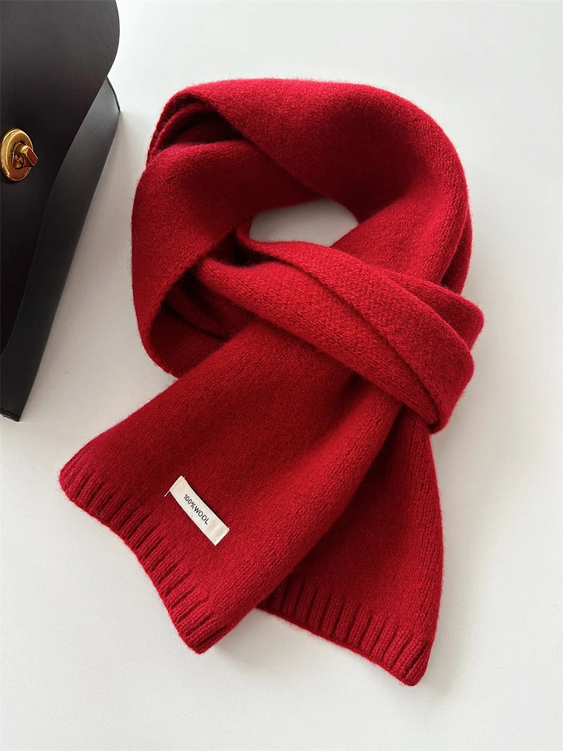 Wool Scarf 100% Wool Soft Knit Lightweight Warmth