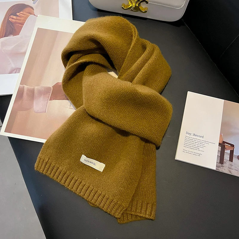 Wool Scarf 100% Wool Soft Knit Lightweight Warmth