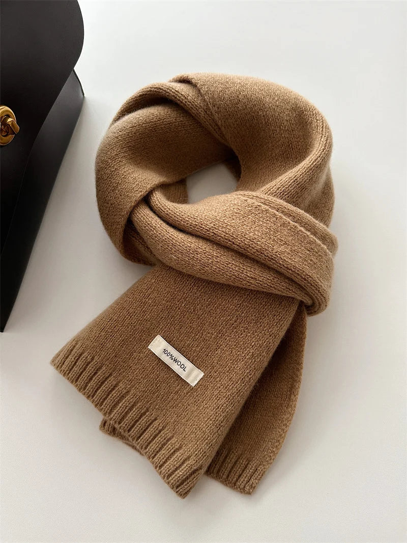 Wool Scarf 100% Wool Soft Knit Lightweight Warmth