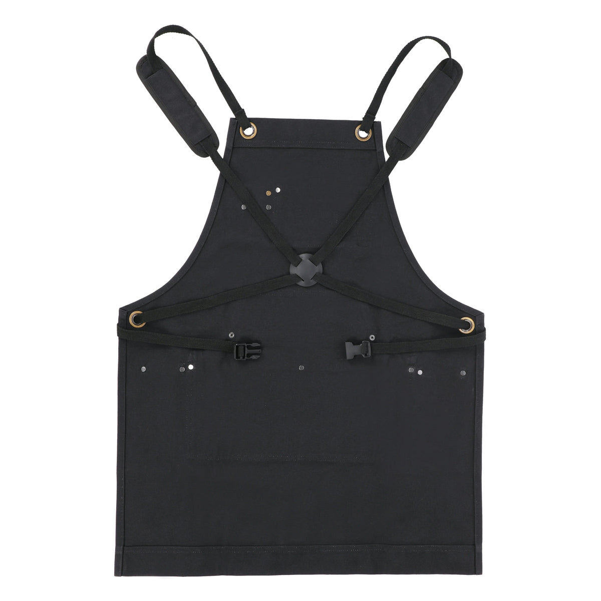 Work Apron Waxed Canvas Multiple Pockets Cross-Back Straps