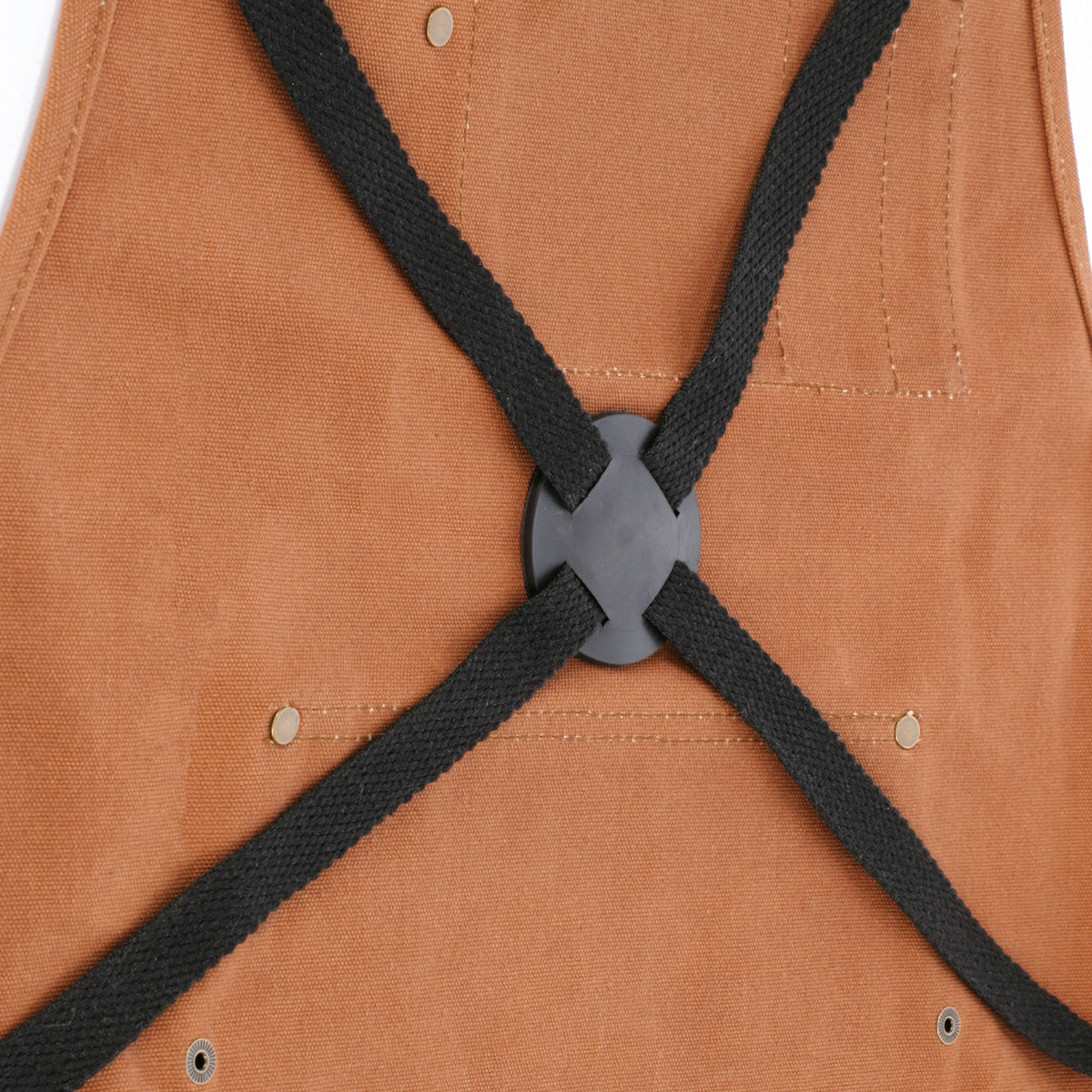 Work Apron Waxed Canvas Multiple Pockets Cross-Back Straps