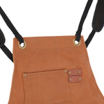 Work Apron Waxed Canvas Multiple Pockets Cross-Back Straps