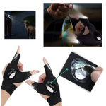 Work Gloves Built-In LED Lights Waterproof Cotton Blend