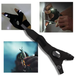 Work Gloves Built-In LED Lights Waterproof Cotton Blend