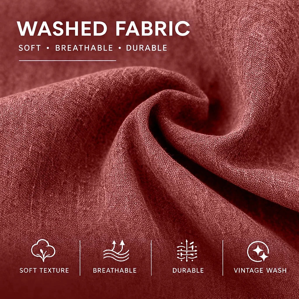 Work Shirt Washed Denim Cotton Blend Stretch