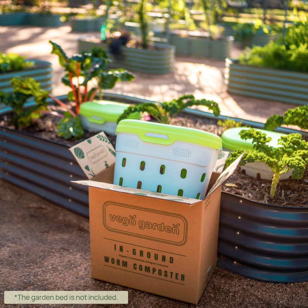 Worm Composter Bin In-Ground Ventilated Garden Bed