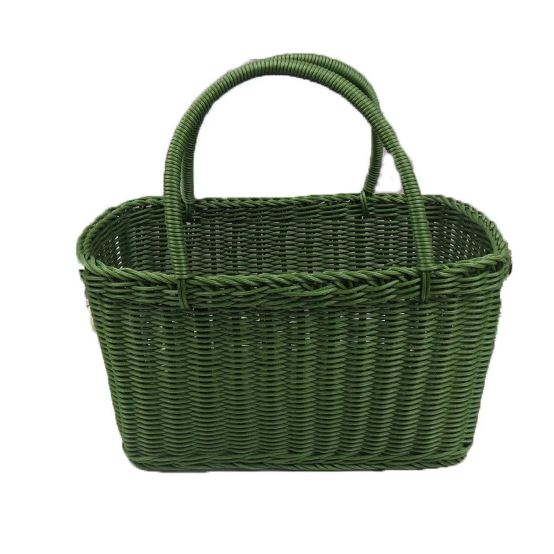 Woven Gardening Basket Large Capacity Ergonomic Handles