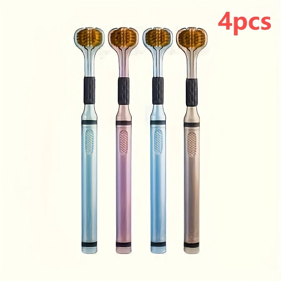 Wraparound Toothbrush Triple-Sided Ultrafine Bristles Gentle On Gums