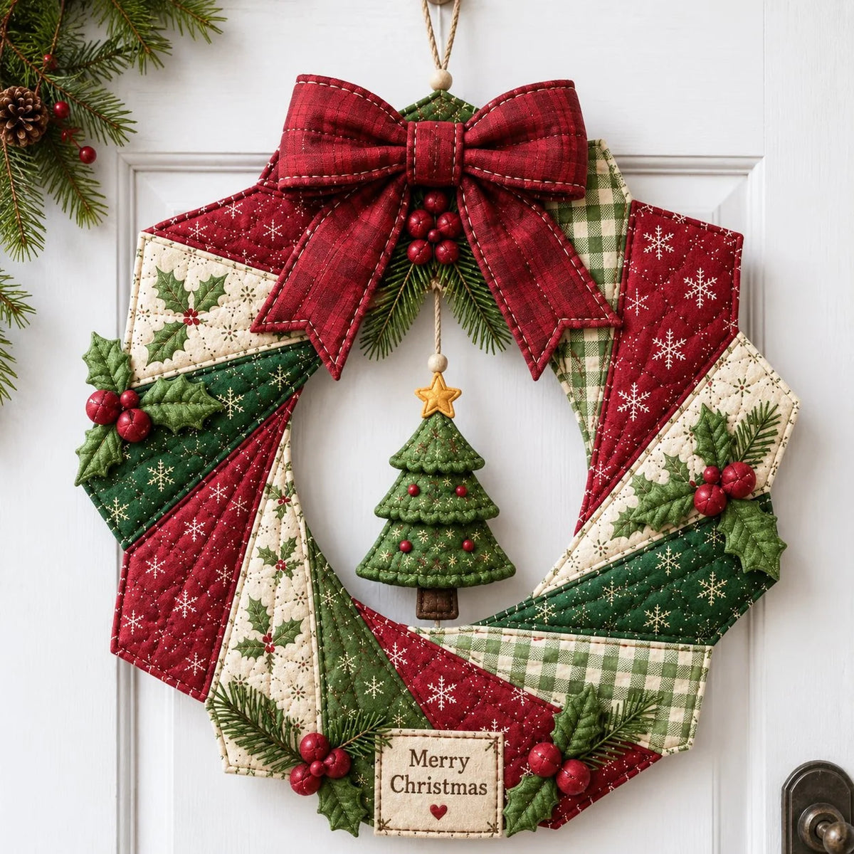 Wreath Craft Kit Fabric Christmas Designs