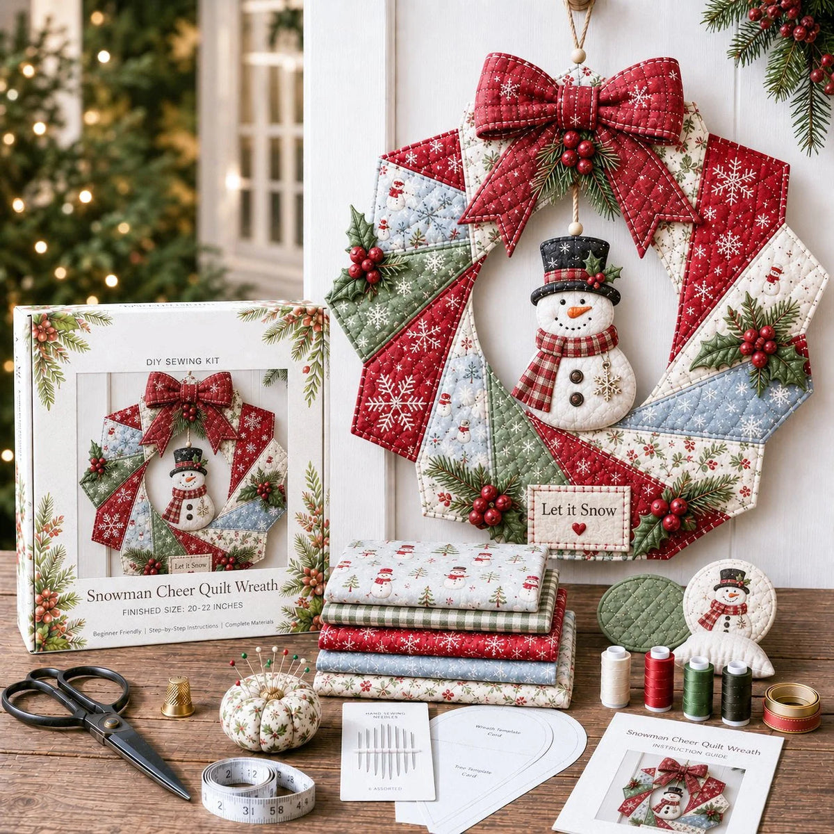 Wreath Craft Kit Fabric Christmas Designs