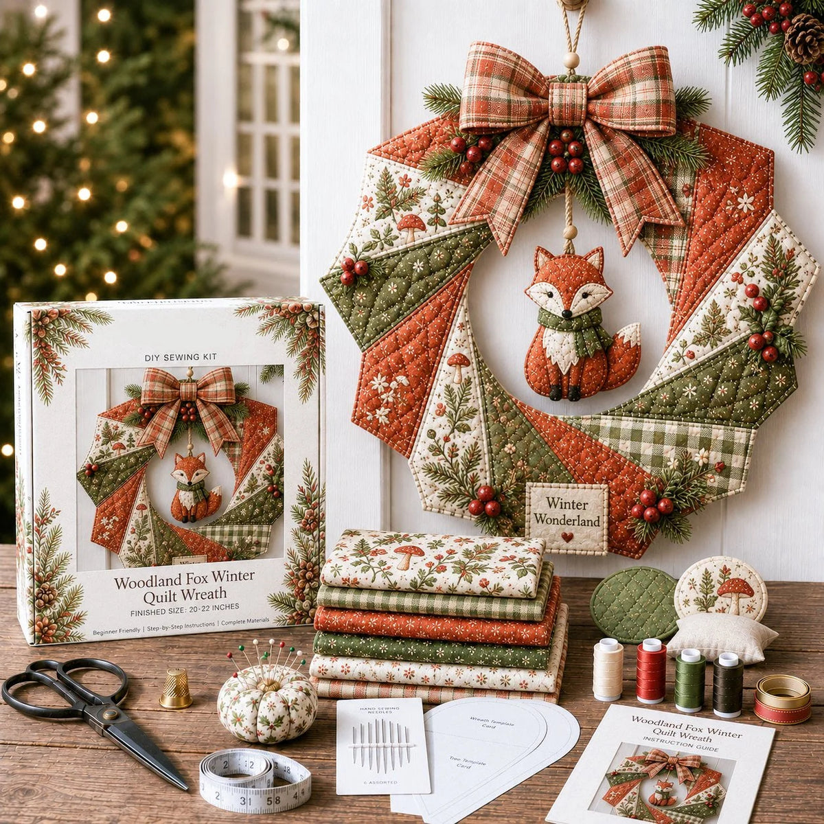 Wreath Craft Kit Fabric Christmas Designs