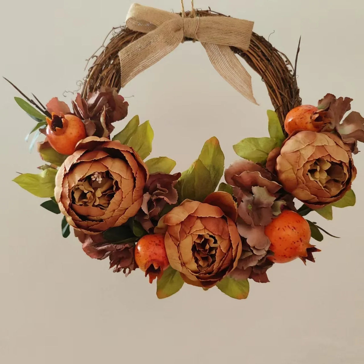 Wreath Rustic Lifelike Artificial Flowers & Greenery Maintenance-Free