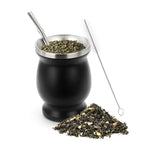 Yerba Mate Cup Insulated Stainless Steel 8oz Woodgrain Finish