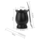 Yerba Mate Cup Insulated Stainless Steel 8oz Woodgrain Finish