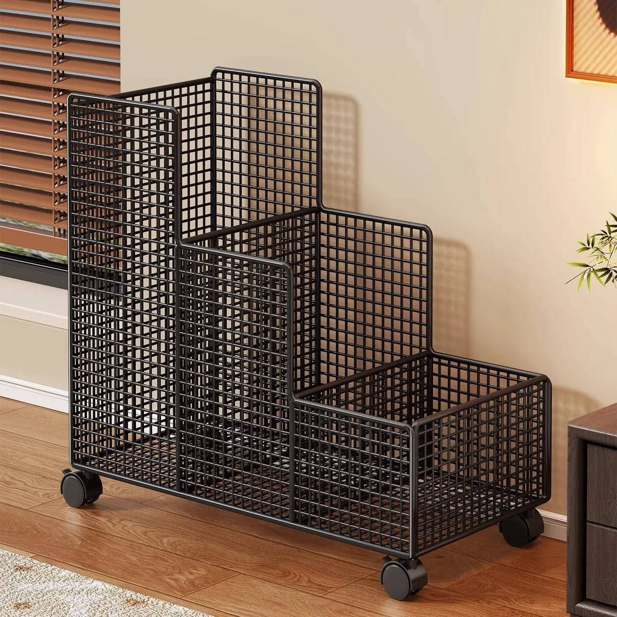 Yoga Mat & Fitness Equipment Organizer Steel Mesh Ventilated Multi-Compartment