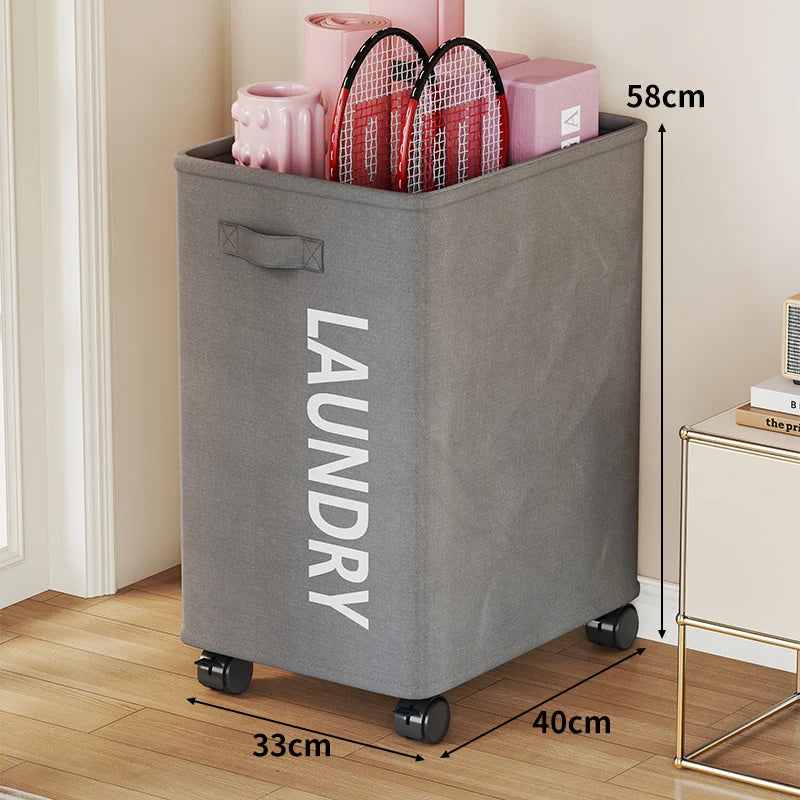 Yoga Mat Storage Cart Dual Compartments Locking Wheels