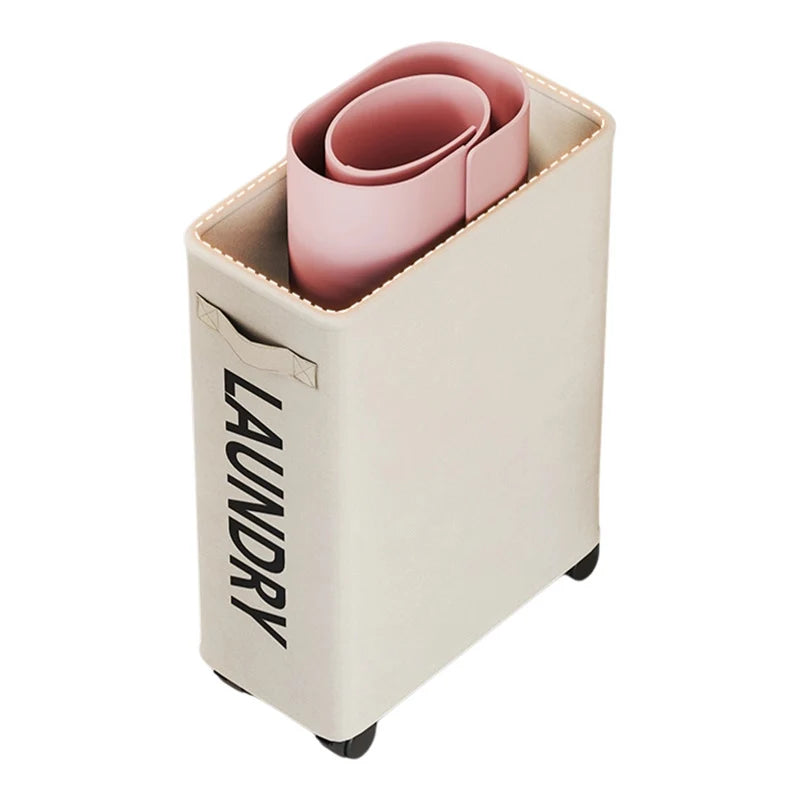 Yoga Mat Storage Cart Dual Compartments Locking Wheels