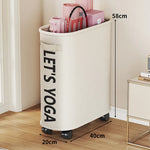 Yoga Mat Storage Cart Dual Compartments Locking Wheels
