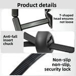 Zip Tie Buckles Reusable One-Touch Weather-Resistant Nylon