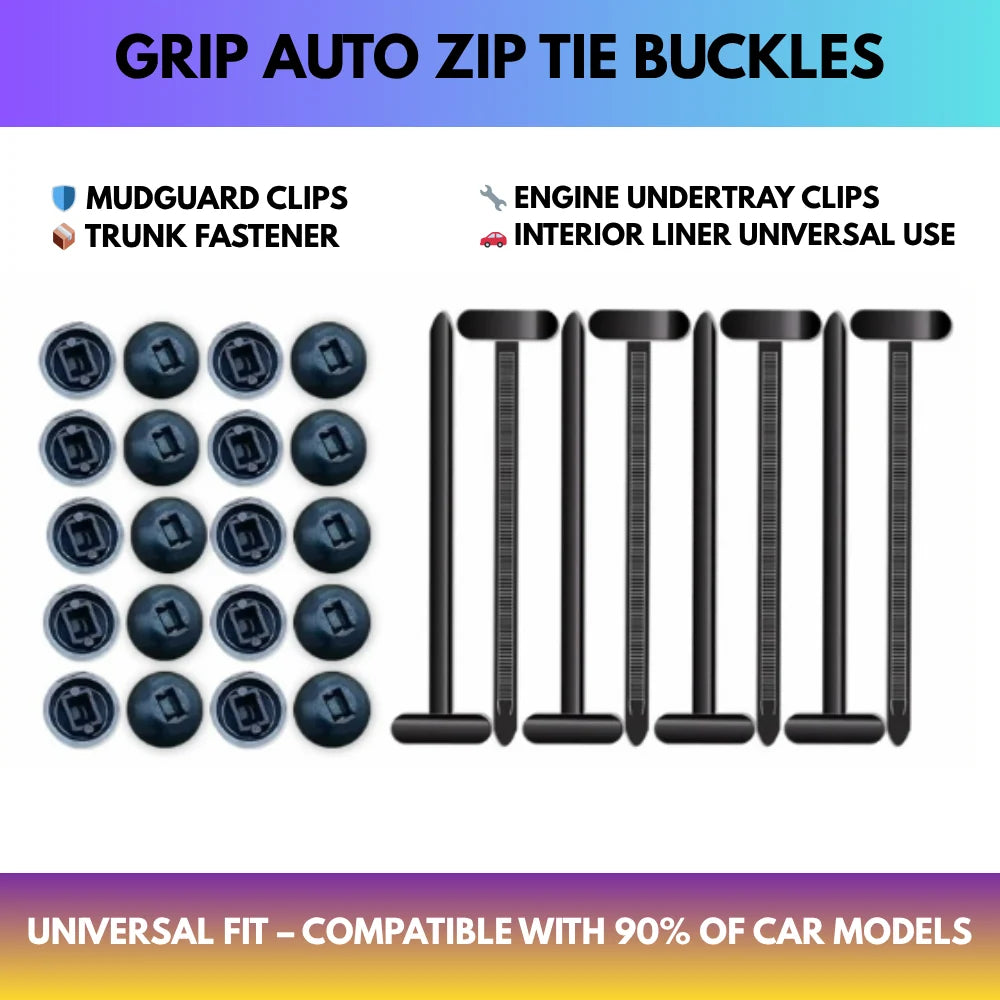 Zip Tie Buckles Reusable One-Touch Weather-Resistant Nylon