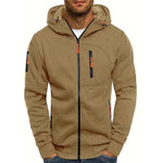 Zip-Up Hoodie Adjustable Hood Zippered Pockets