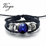 Zodiac Bracelet Adjustable Stretch Cord Personalized Sign Charm