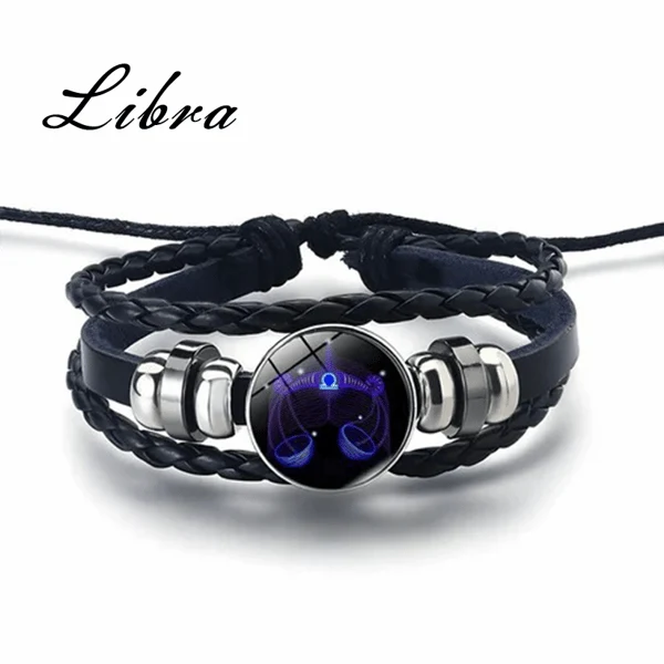 Zodiac Bracelet Adjustable Stretch Cord Personalized Sign Charm