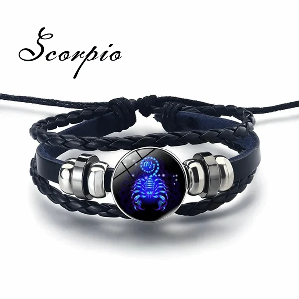 Zodiac Bracelet Adjustable Stretch Cord Personalized Sign Charm
