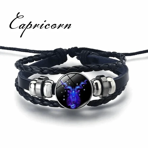 Zodiac Bracelet Adjustable Stretch Cord Personalized Sign Charm