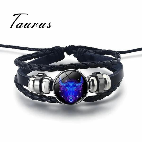 Zodiac Bracelet Adjustable Stretch Cord Personalized Sign Charm