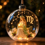 Zodiac Christmas Ornament Illuminated Globe Warm Golden Lights