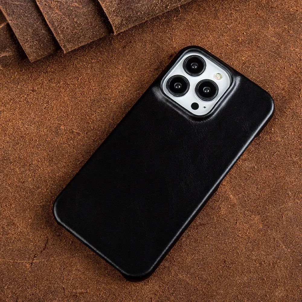 iPhone Case Genuine Cowhide Leather Slim & Protective