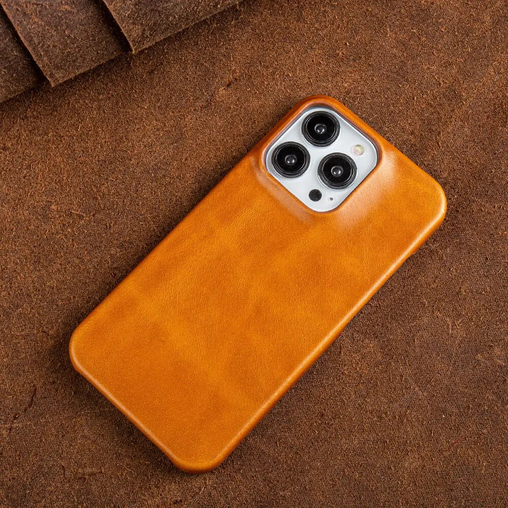 iPhone Case Genuine Cowhide Leather Slim & Protective